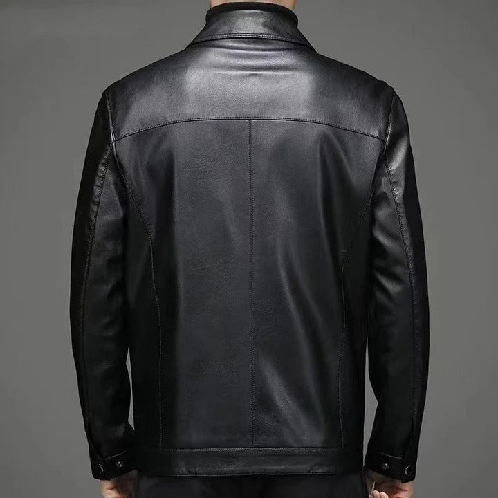 Veste en cuir décontractée