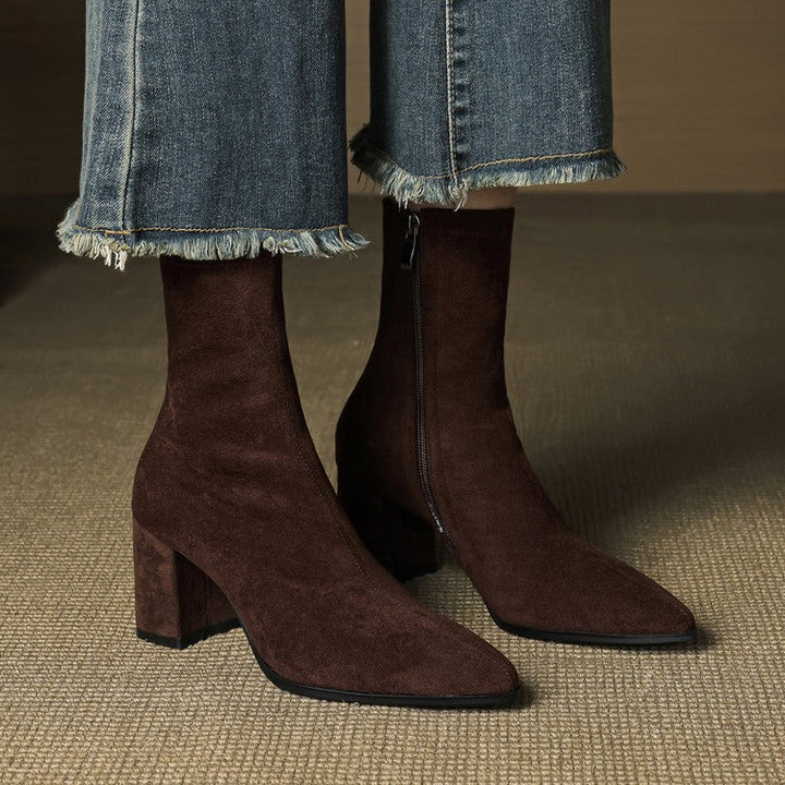 Bottes en daim véritable