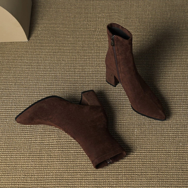 Bottes en daim véritable