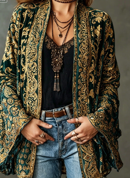 BOHO VELVET JACKET FOR WOMEN