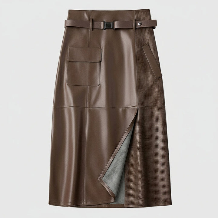 Jupe en cuir de mouton