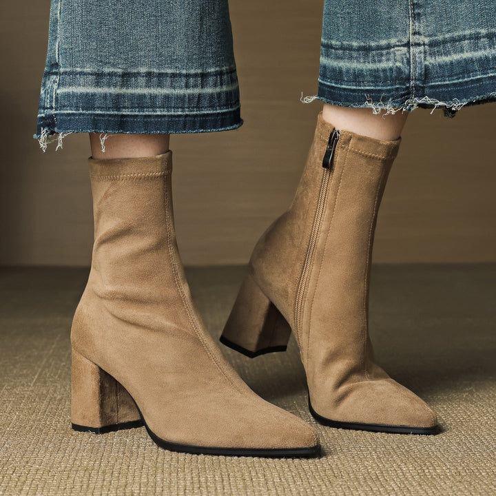 Bottes en daim véritable