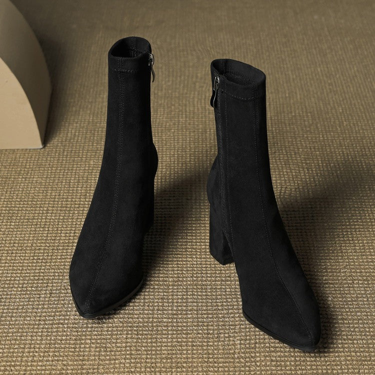 Bottes en daim véritable