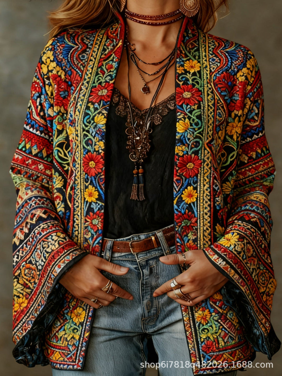 BOHO VELVET JACKET FOR WOMEN