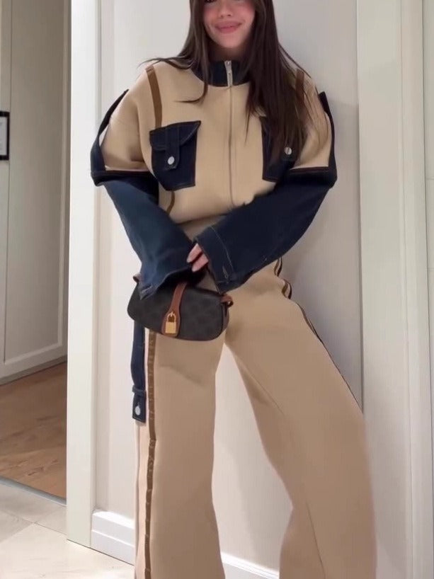 Survêtement tendance avec détails en denim