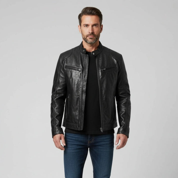 Veste en cuir élégante