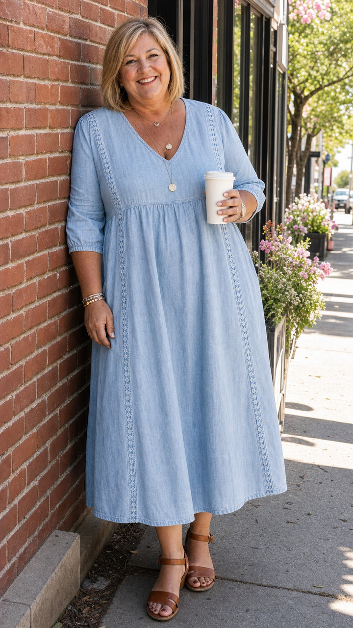 Elegant A-Line Maxi Dress Carmela