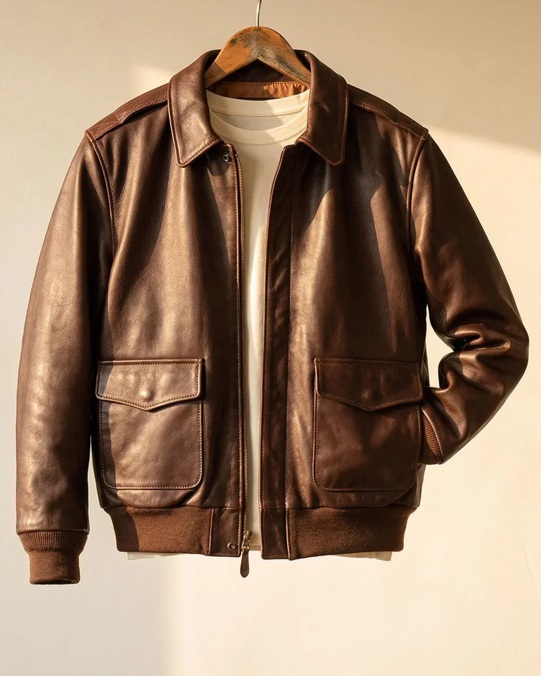 Leonardo — Aviator Leather Jacket