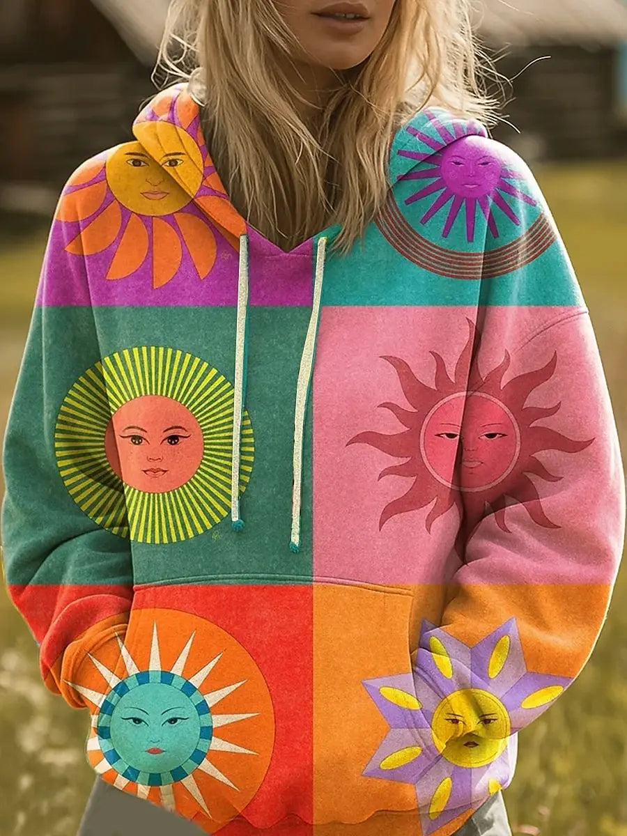 Diana Celestial Patchwork Quilted Hoodie