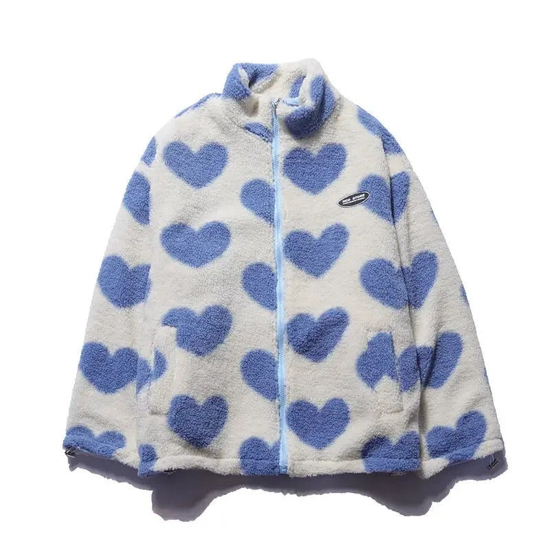 Veste réversible en forme de cœur