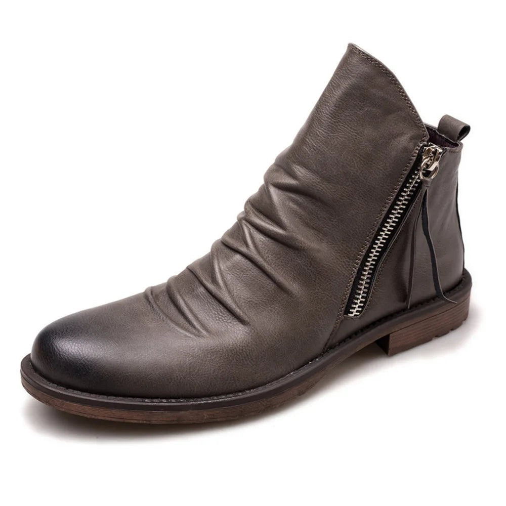 Bottines Chelsea en cuir véritable haut de gamme