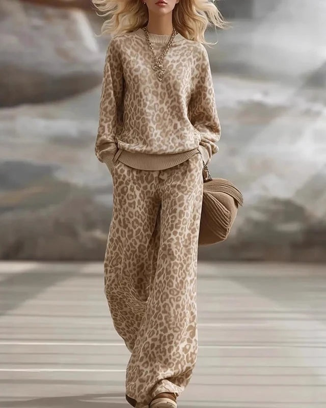 Ensemble confortable Leopard
