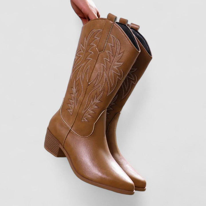 Claire | Embroidered Western Cowboy Boots