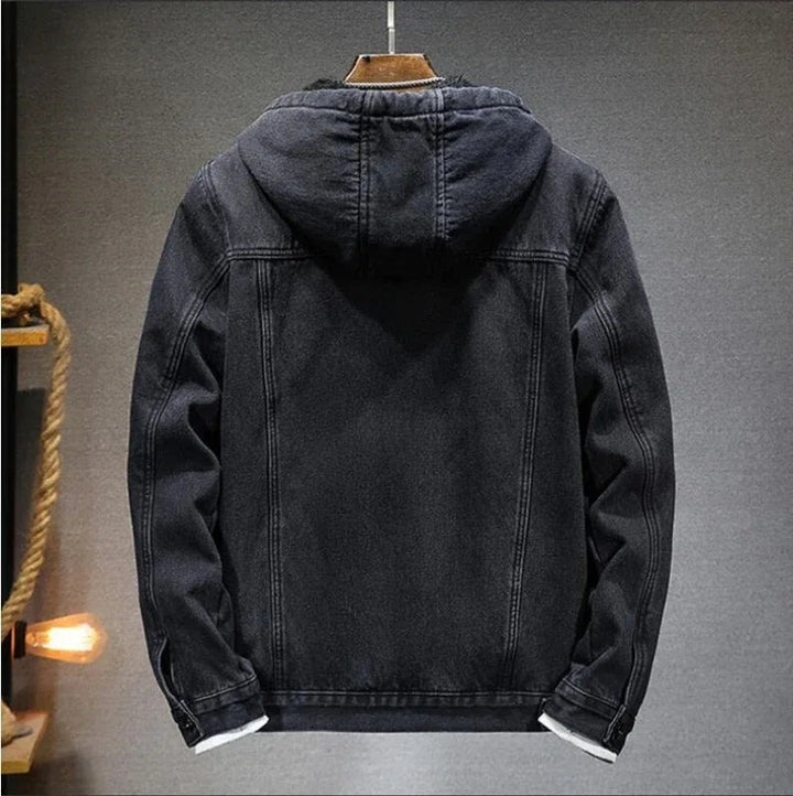 Veste à capuche en jean avec intérieur polaire