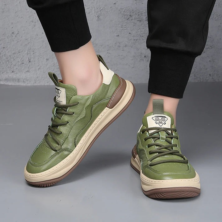 Baskets en cuir véritable Noble Italien