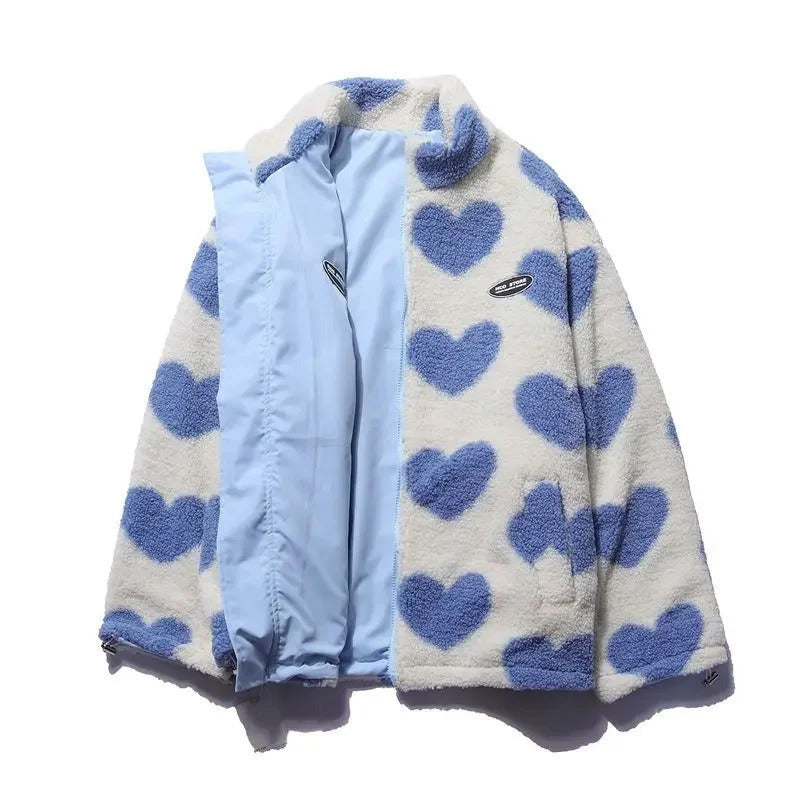 Veste réversible en forme de cœur