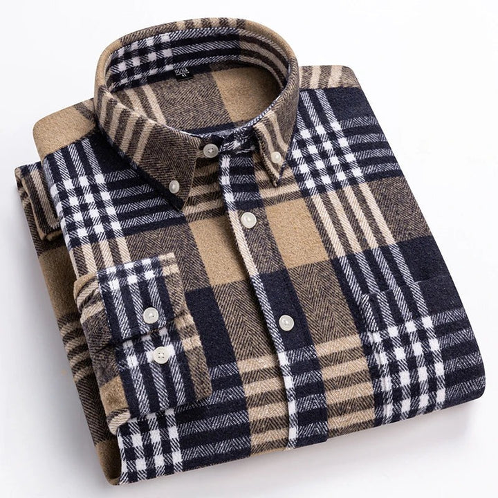 Chemise en coton à carreaux