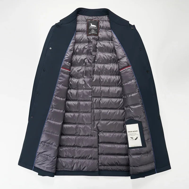 Trench-coat long pour hommes chic