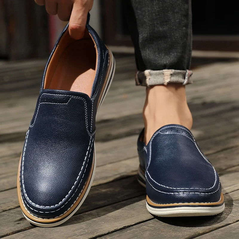 Mocassins en cuir avec semelle souple