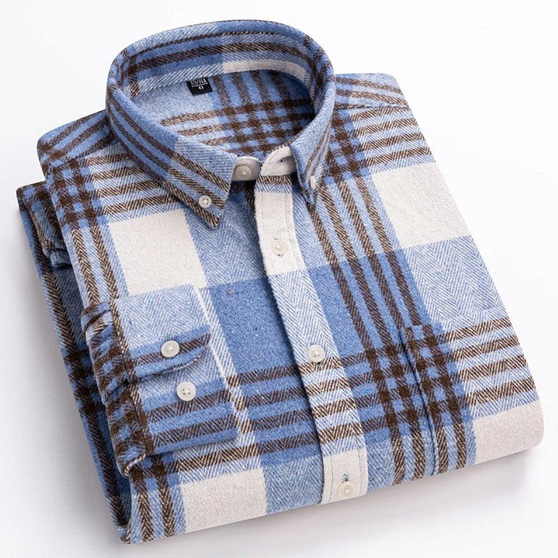 Chemise en coton à carreaux