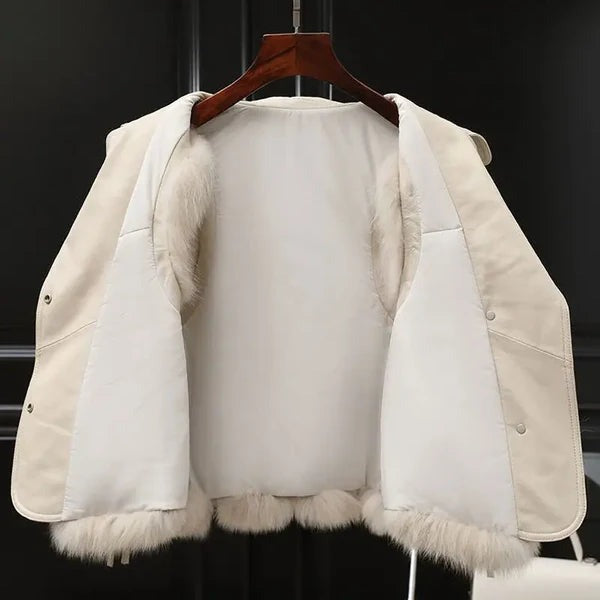 Gilet sans manches en fausse fourrure