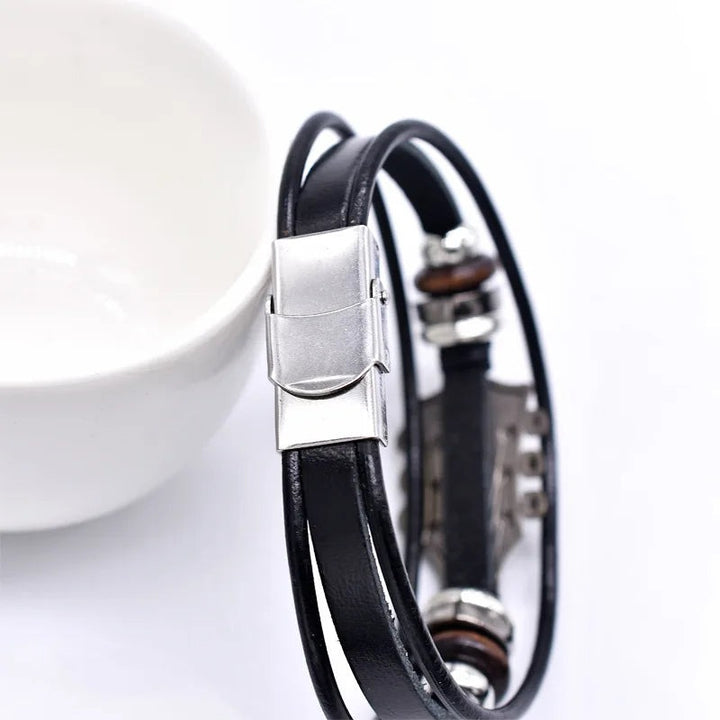 Bracelet en cuir rock’n’roll