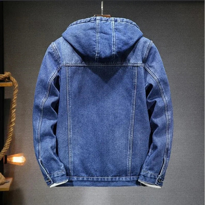 Veste à capuche en jean avec intérieur polaire