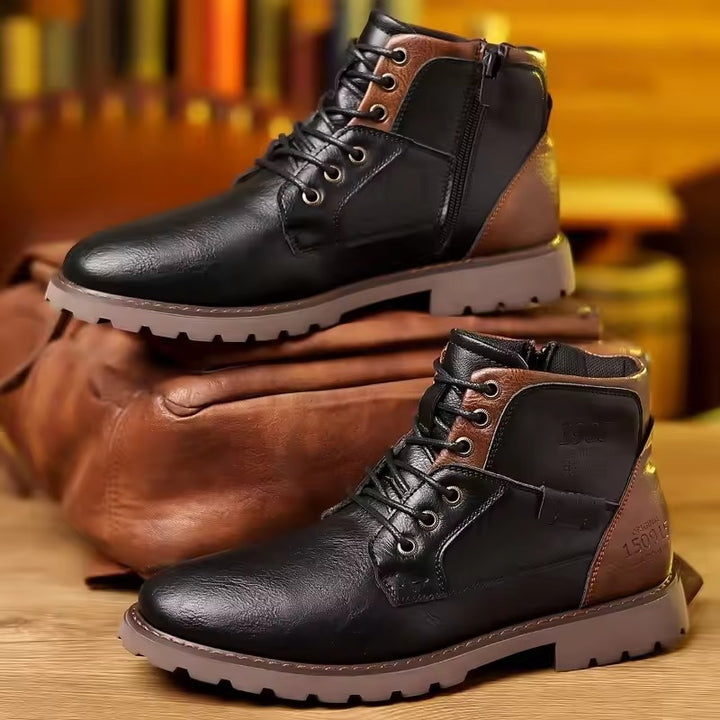 Bottine en cuir homme