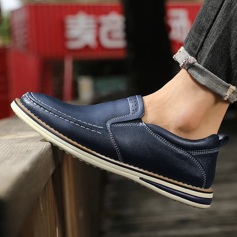 Mocassins en cuir avec semelle souple