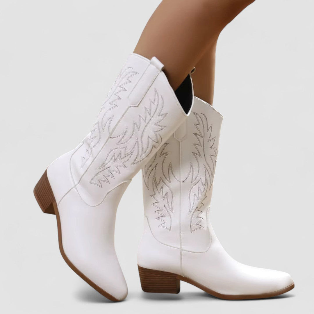 Claire | Embroidered Western Cowboy Boots