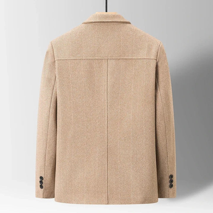 Manteau en laine à chevrons