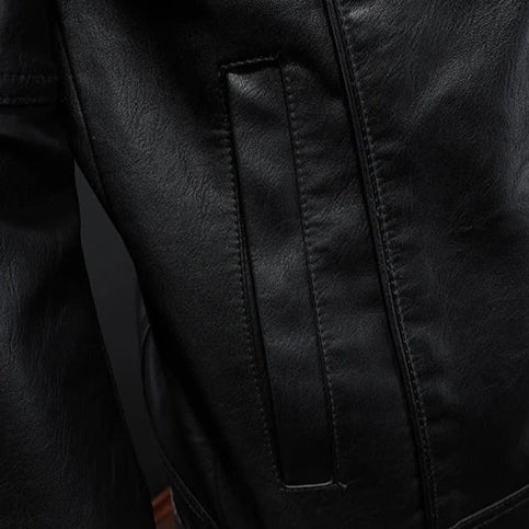 Veste en cuir haut de gamme style motard