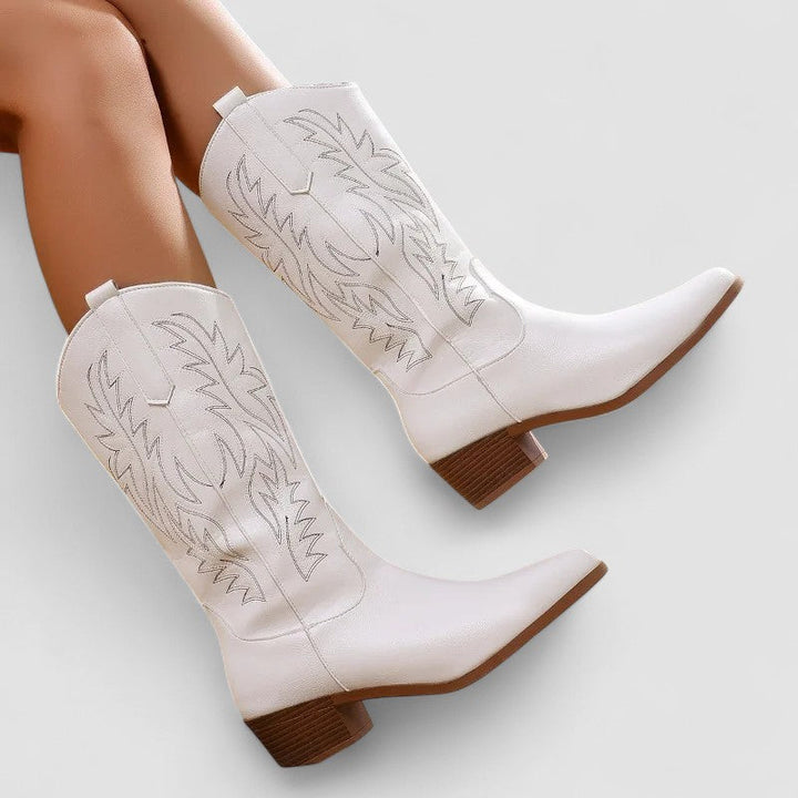 Claire | Embroidered Western Cowboy Boots