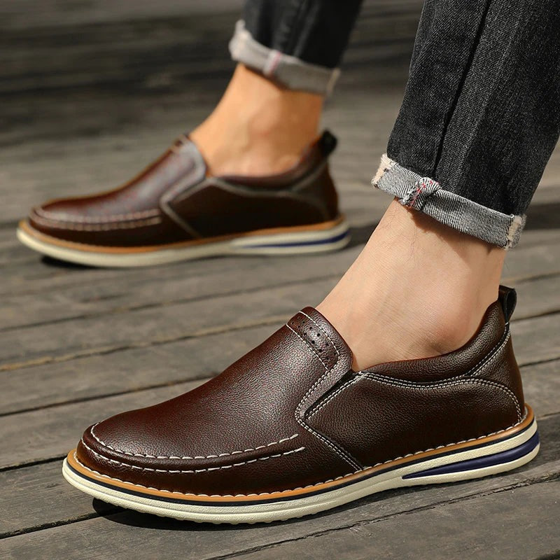 Mocassins en cuir avec semelle souple