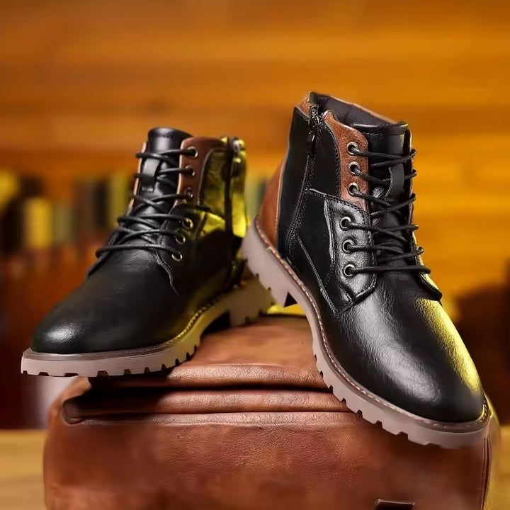Bottine en cuir homme