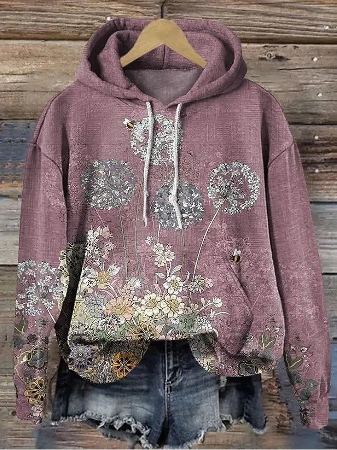Rosalie Meadow Bloom Quilted Hoodie