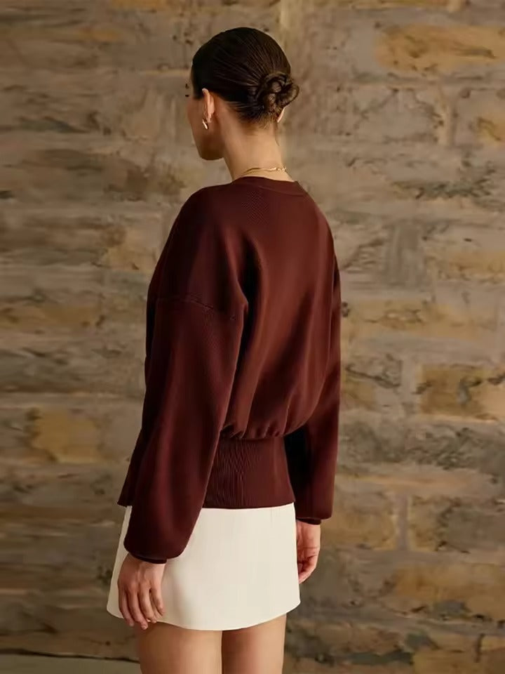 Cardigan Slim Fit en Tricot à Col V Profond