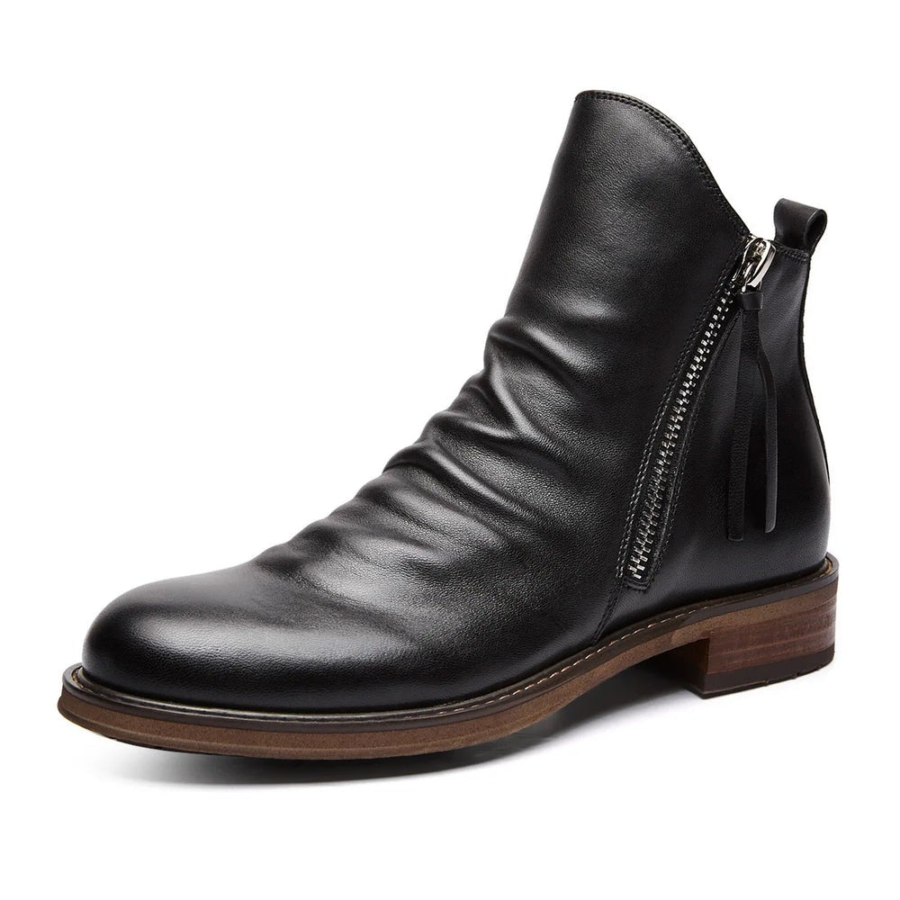 Bottines Chelsea en cuir véritable haut de gamme