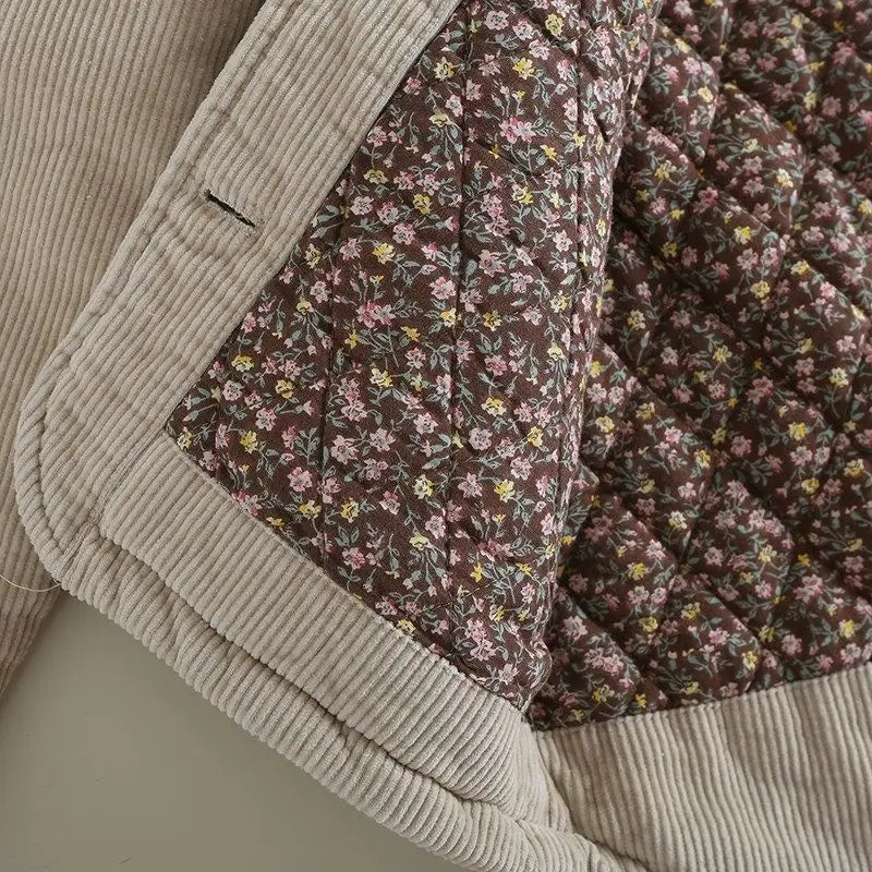 Veste en velours côtelé intérieur liberty