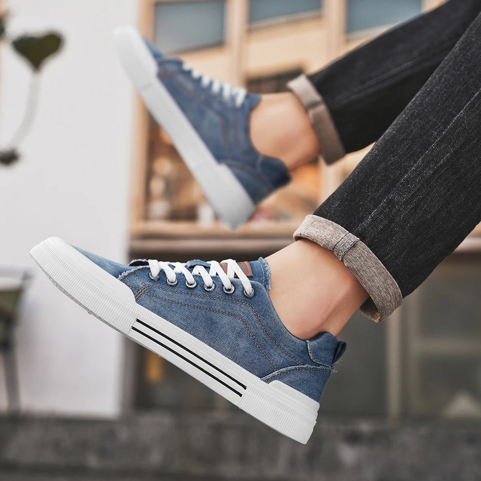 Baskets basses en denim Valon