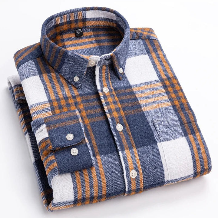 Chemise en coton à carreaux
