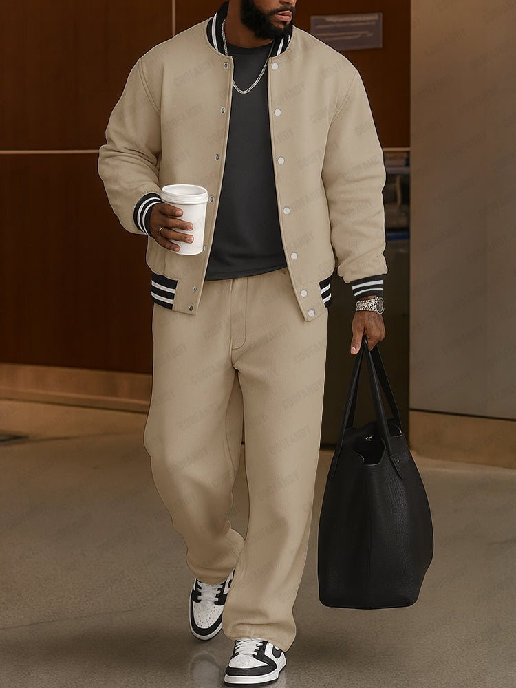 Ensemble veste et pantalon à rayures classiques