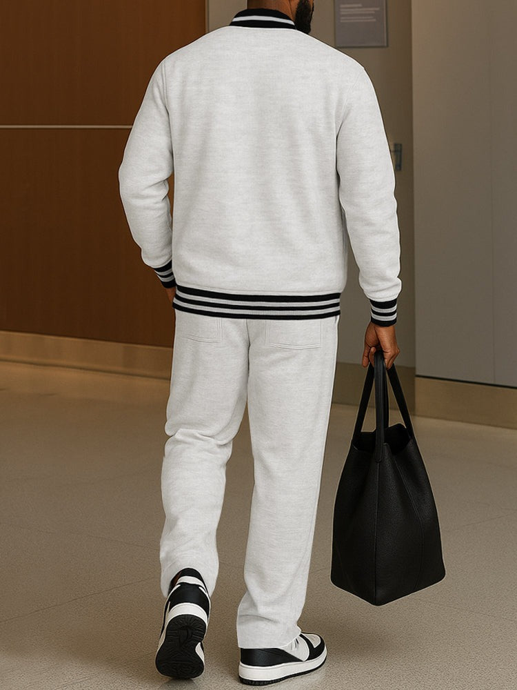 Ensemble veste et pantalon à rayures classiques