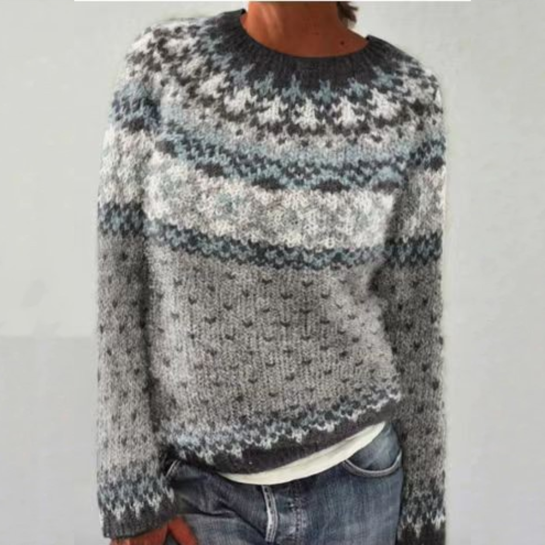Clara - Retro Scandinavian knitted sweater