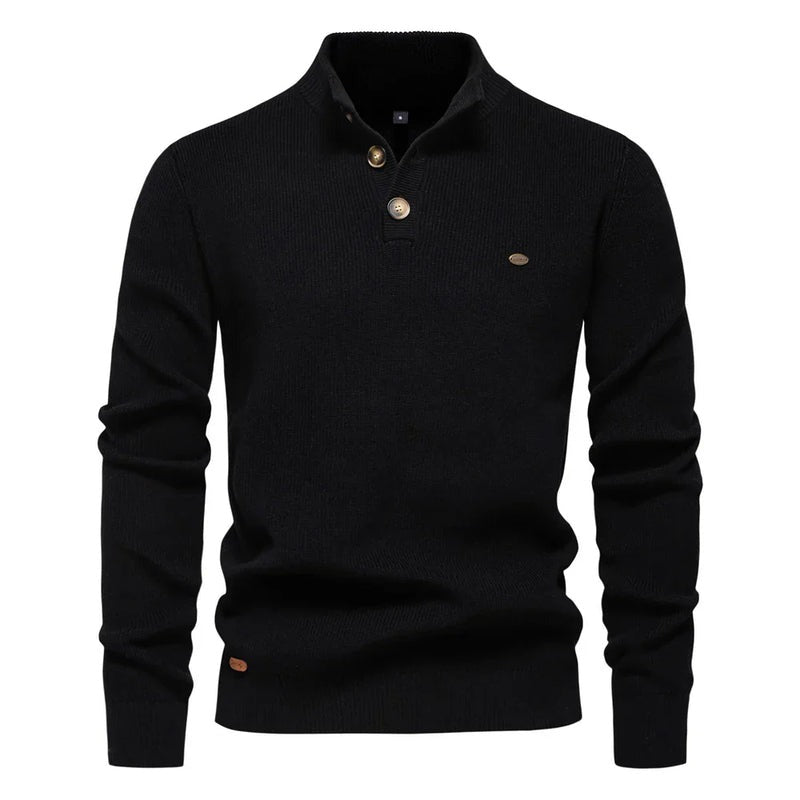 Pull homme à boutons