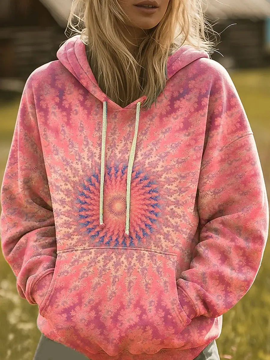 Maisie Blushing Sunburst Quilted Hoodie