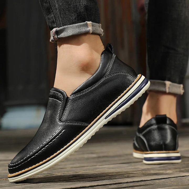 Mocassins en cuir avec semelle souple