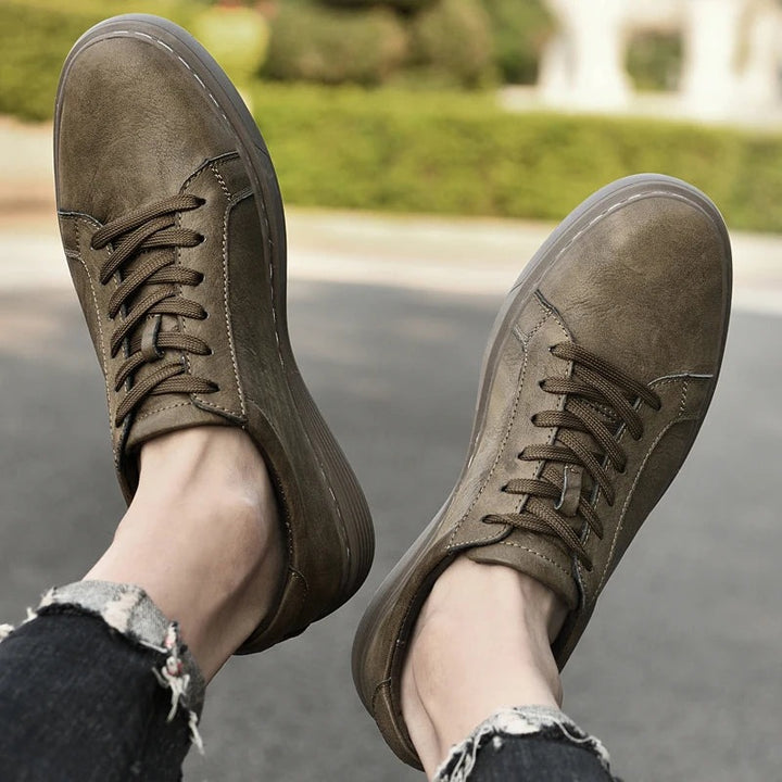 Baskets Mason en cuir véritable