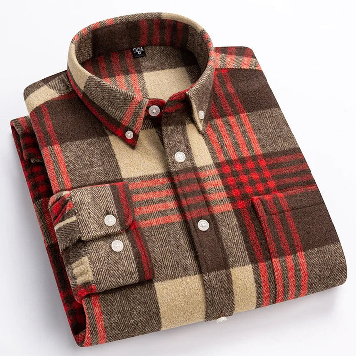 Chemise en coton à carreaux