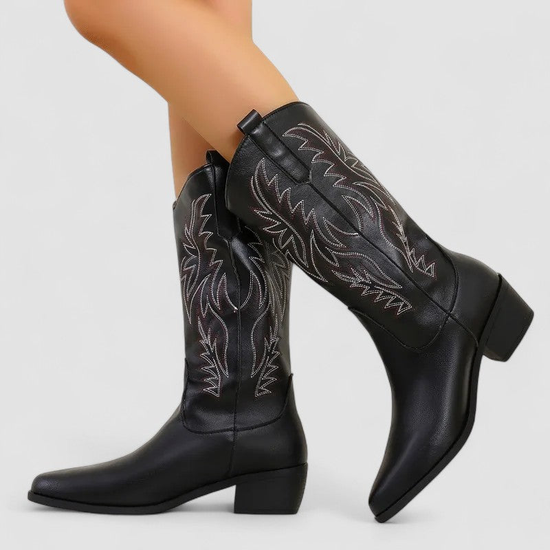 Claire | Embroidered Western Cowboy Boots